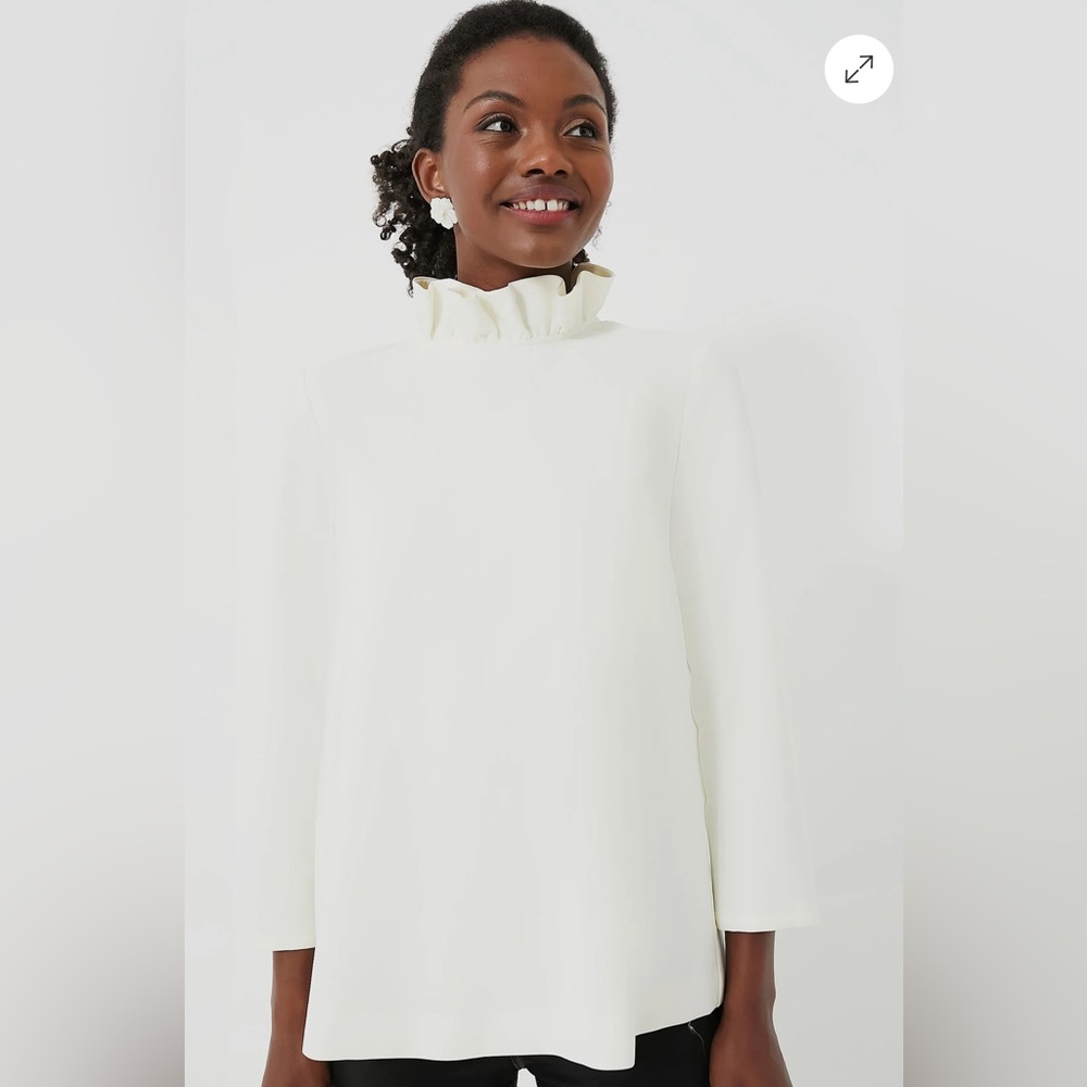 Tuckernuck White Faye Blouse Size Large